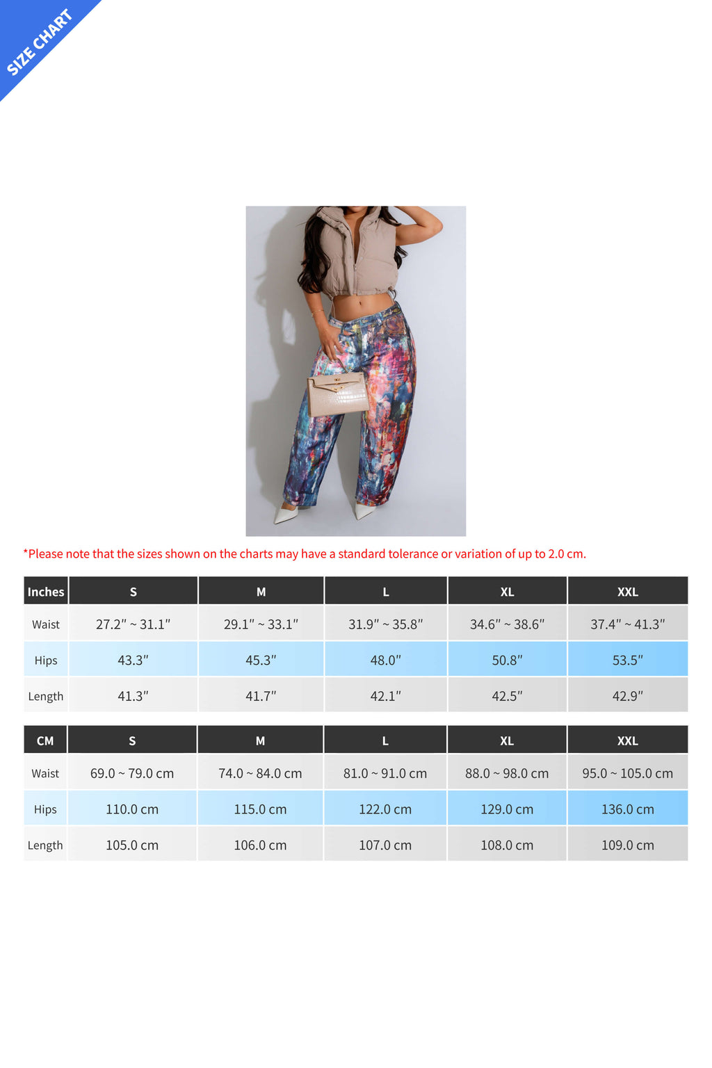 3D Print Denim Leather Wide-Leg Dopamine Pants Lavish Daily