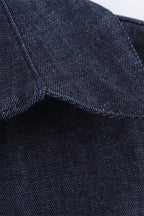 Denim Button Short Sleeve Dress Lavish Daily