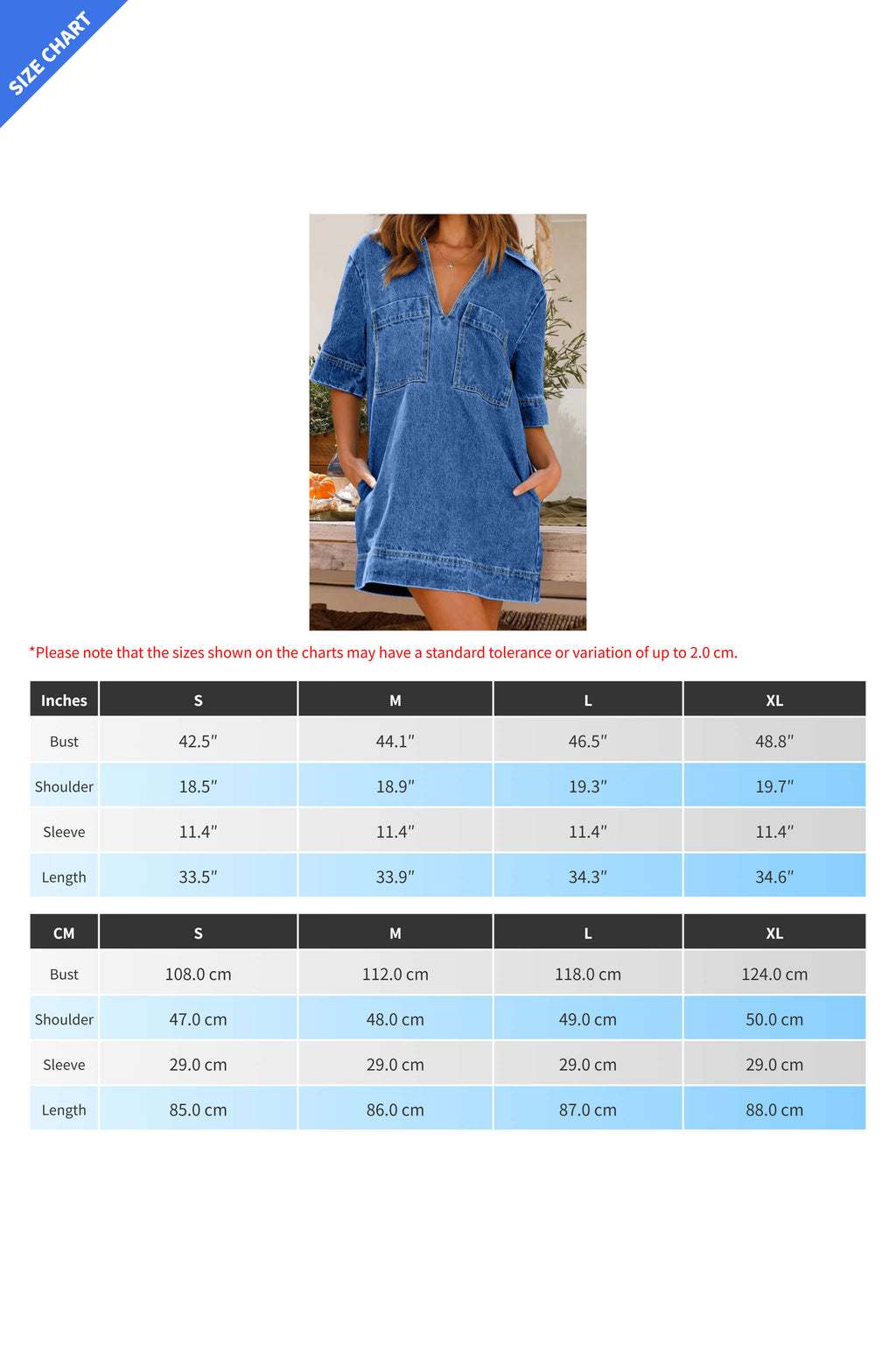 Collared Short Sleeve Loose Denim Dress Lavish Daily
