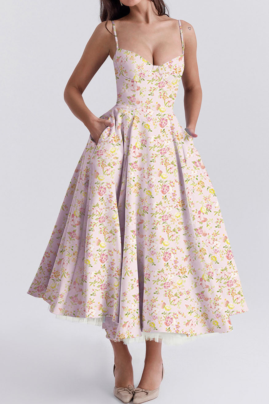 Luxury Spaghetti Strap Princess Dress Lavish Daily