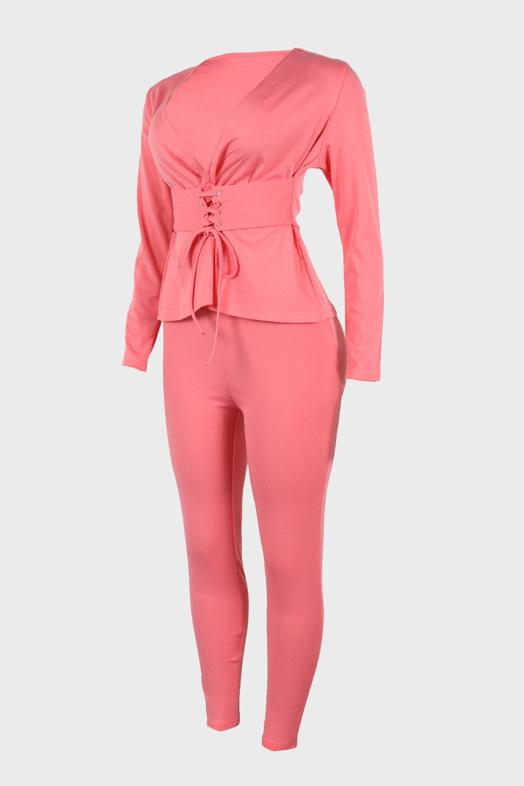 Deep V Neck Long Sleeve Two Pieces Lavish Daily