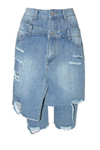Double Denim Baggy Capri Jeans Lavish Daily