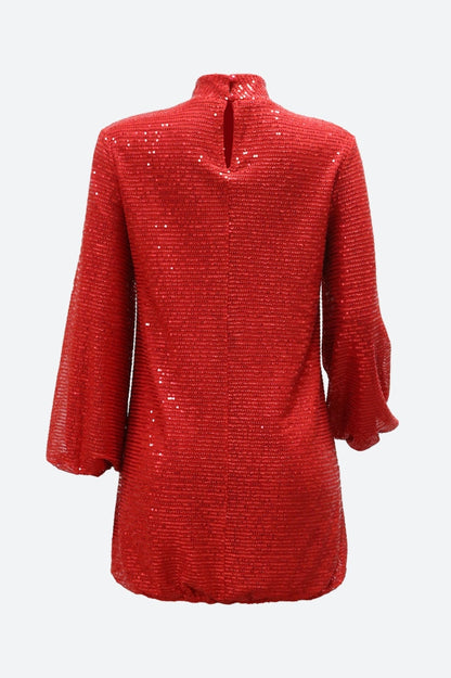 Plus Size Sequin Bubble Dress Lavish Daily