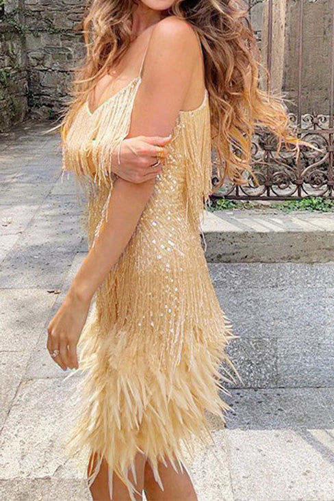 Glamorous Sequin Cocktail Dress Lavish Daily