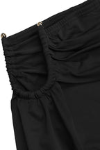 Twist-Front Halter Top & Drape Flare Pant Set Lavish Daily