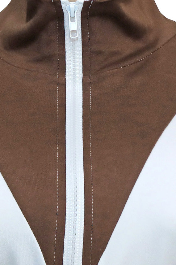 Sporty Color Block 2-Piece Tracksuit Lavish Daily