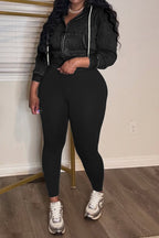 Washed Fleece Hoodie and Yoga Pants Set Lavish Daily