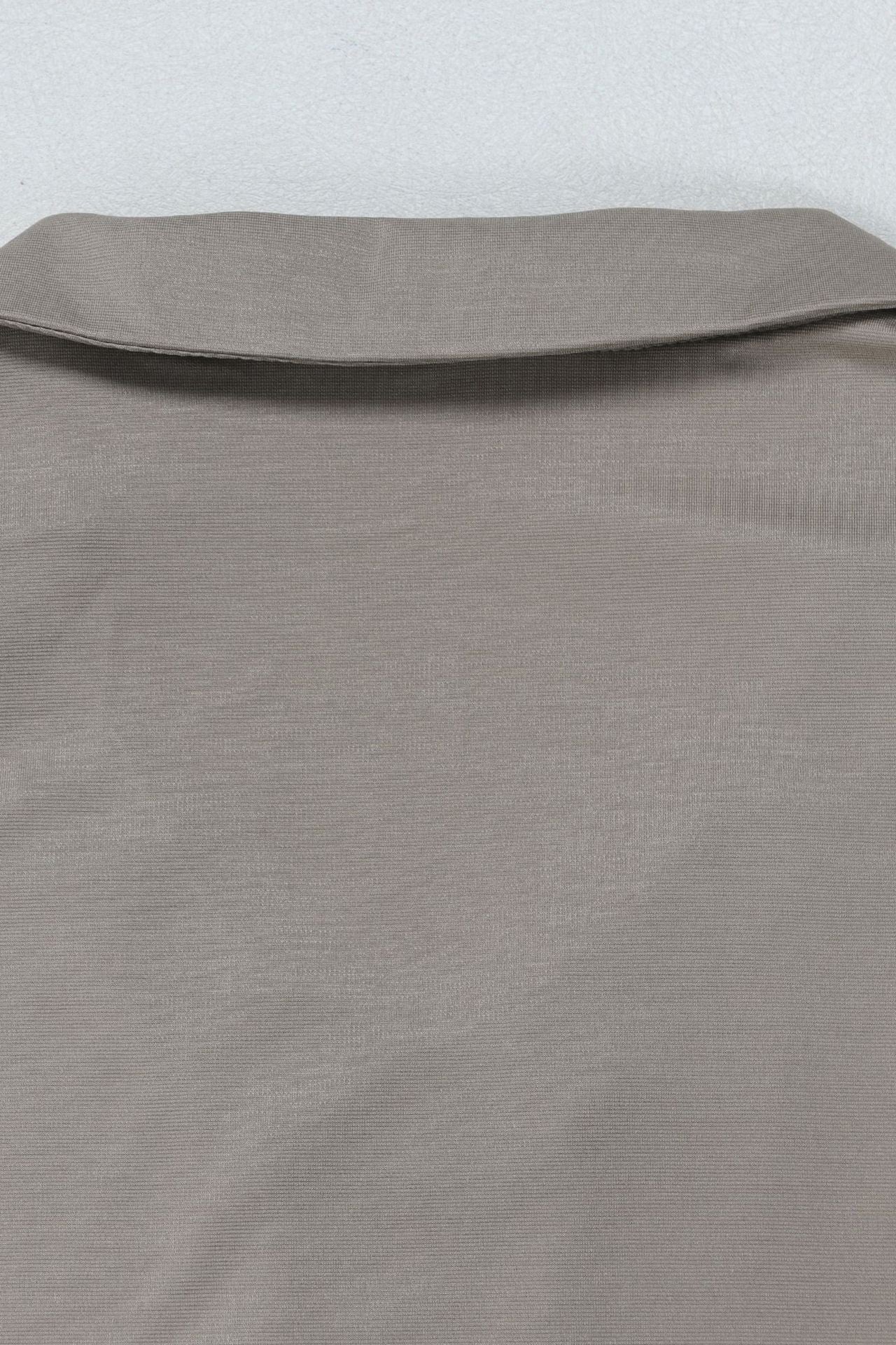 V-Neck Long Sleeve Stretch Fitted Two-Piece Set Lavish Daily