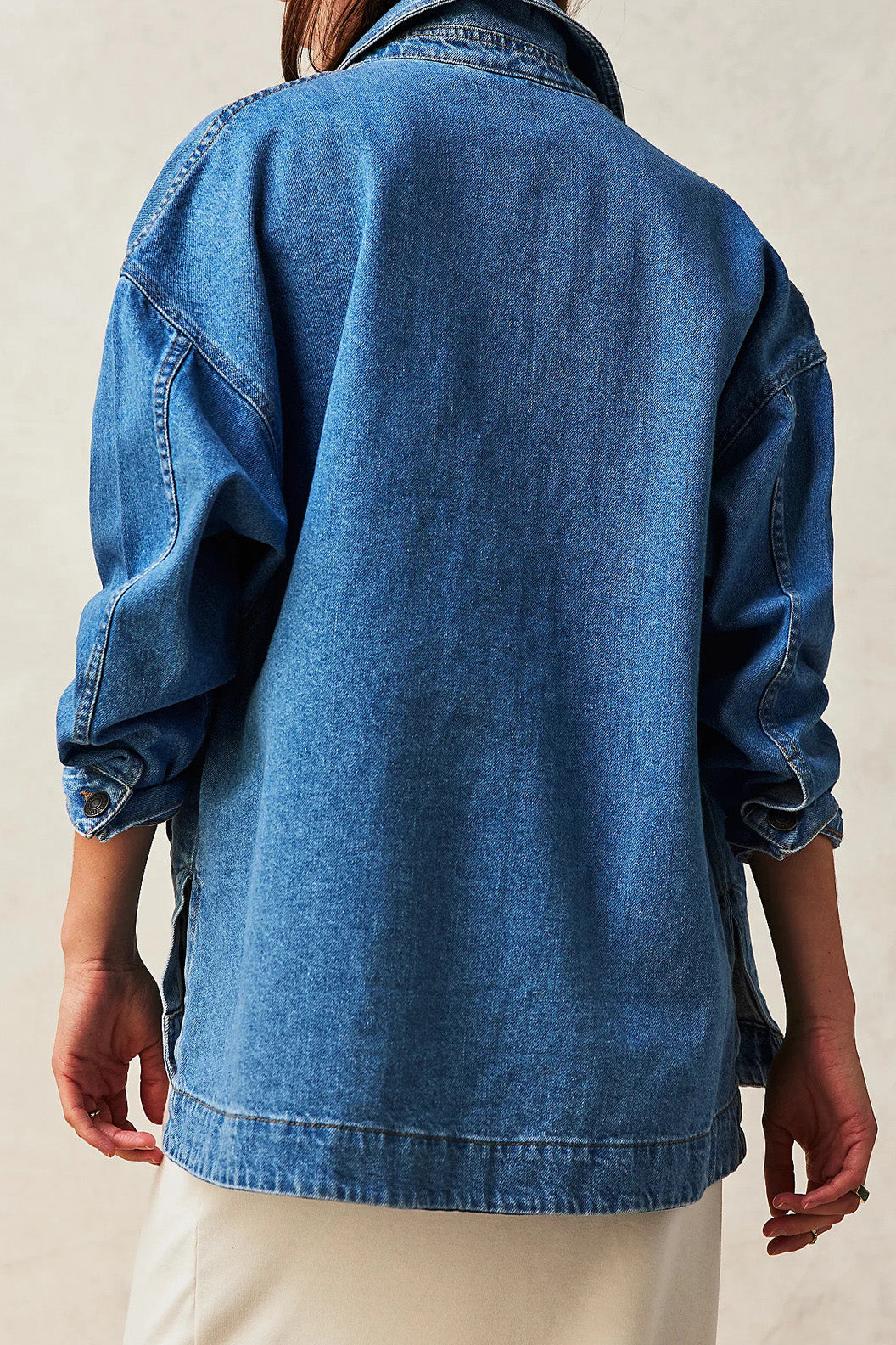 Oversized Boyfriend Fit Denim Jacket Lavish Daily
