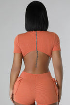 Ribbed Biker Romper Lavish Daily