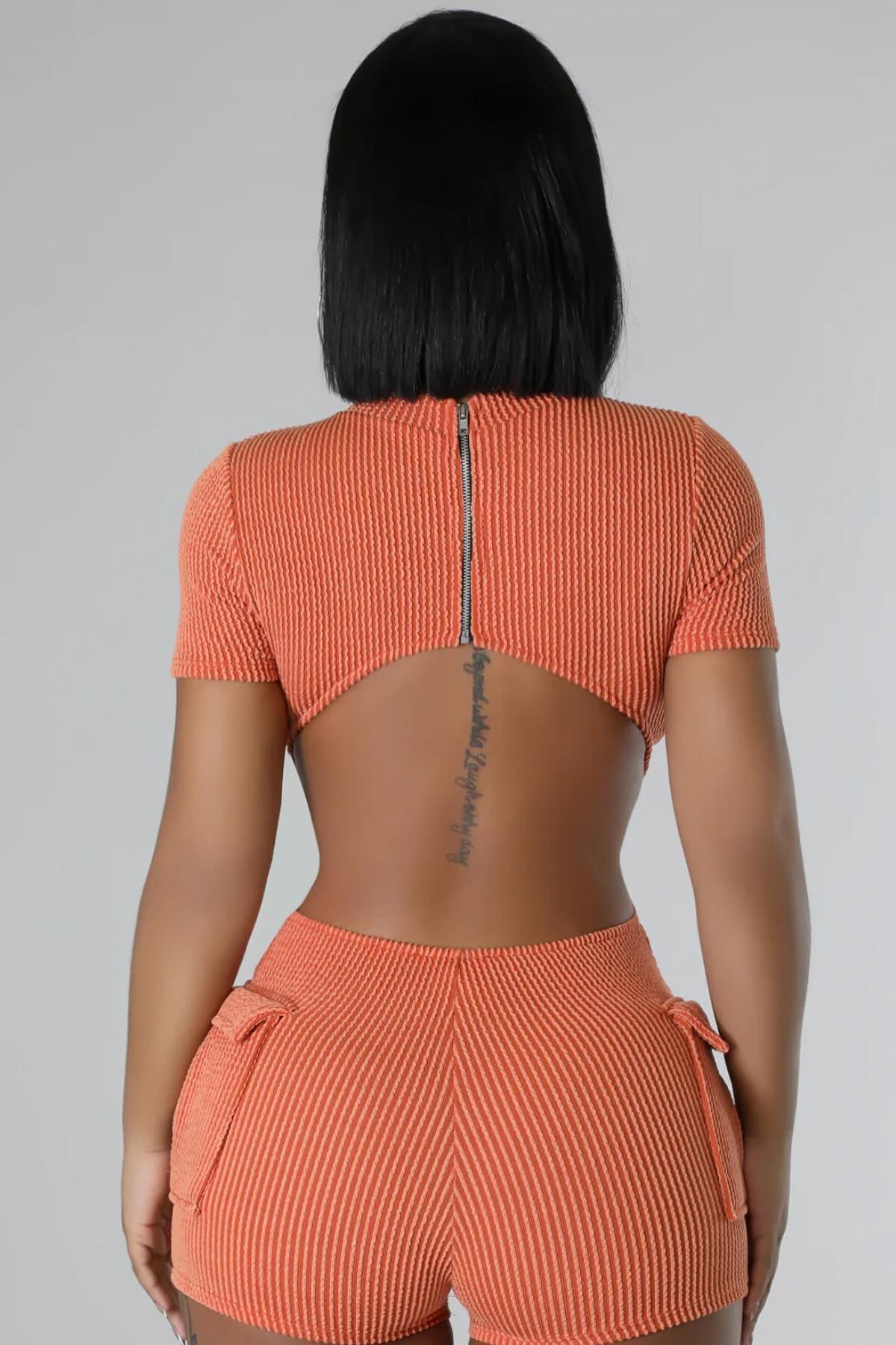 Ribbed Biker Romper Lavish Daily