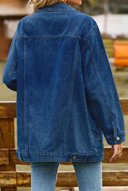 Trendy Women's Button-Up Denim Jacket Lavish Daily