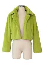 Faux Leather Lapel Short Jacket Lavish Daily