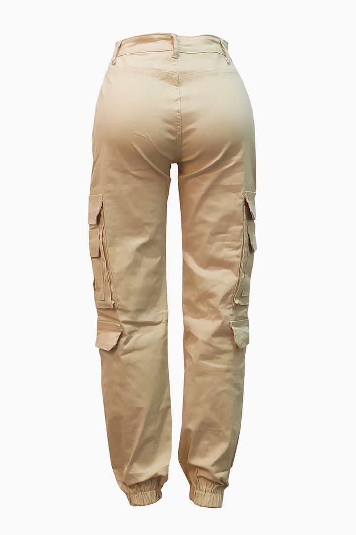 High Rise Cargo Joggers With Pockets Lavish Daily