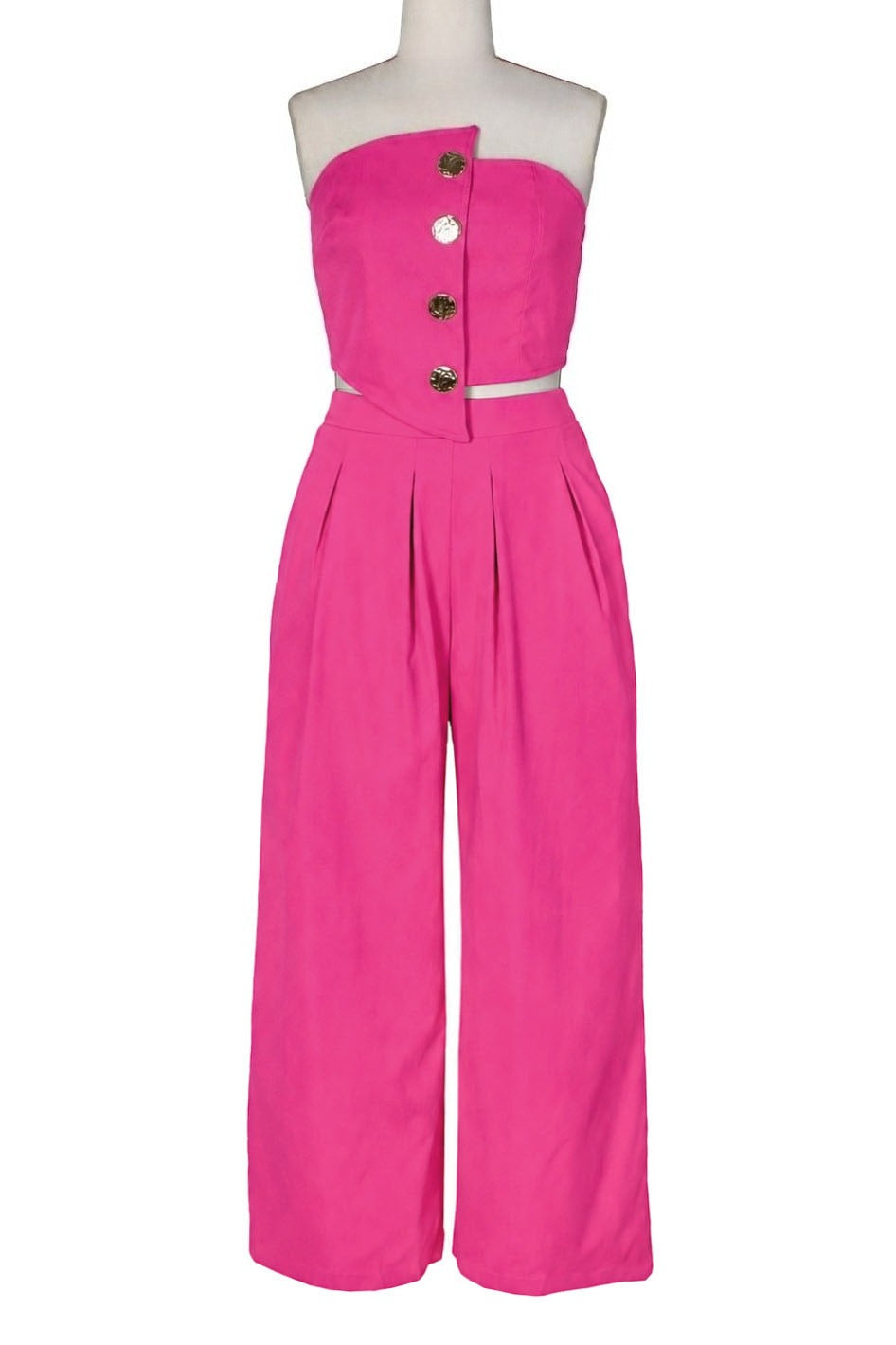 Asymmetrical Bandeau Pant Set Lavish Daily