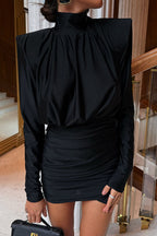 Mini Turtleneck Long Sleeve Bodycon Dress Lavish Daily