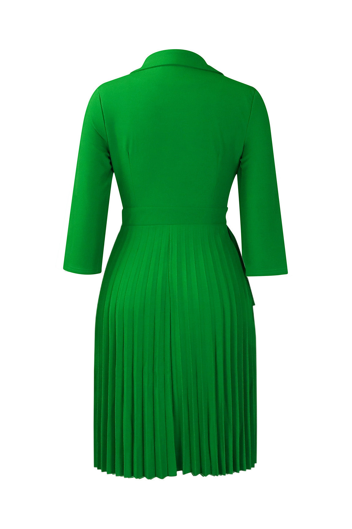 Pleated Blazer Collar Dress Lavish Daily