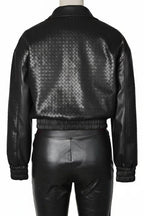 Textured PU Leather Cropped Moto Jacket Lavish Daily