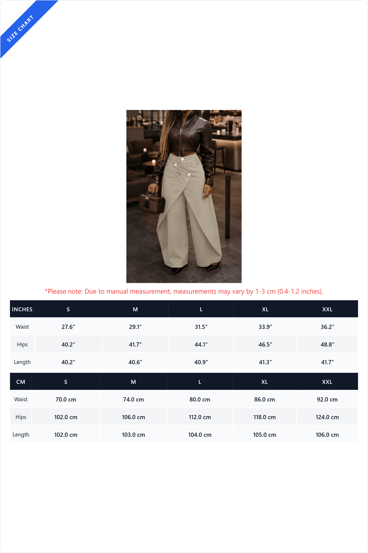 High-Waist Asymmetric Wrap Wide Leg Pants Lavish Daily