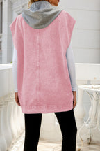 Vintage Denim Vest with Detachable Hood Lavish Daily