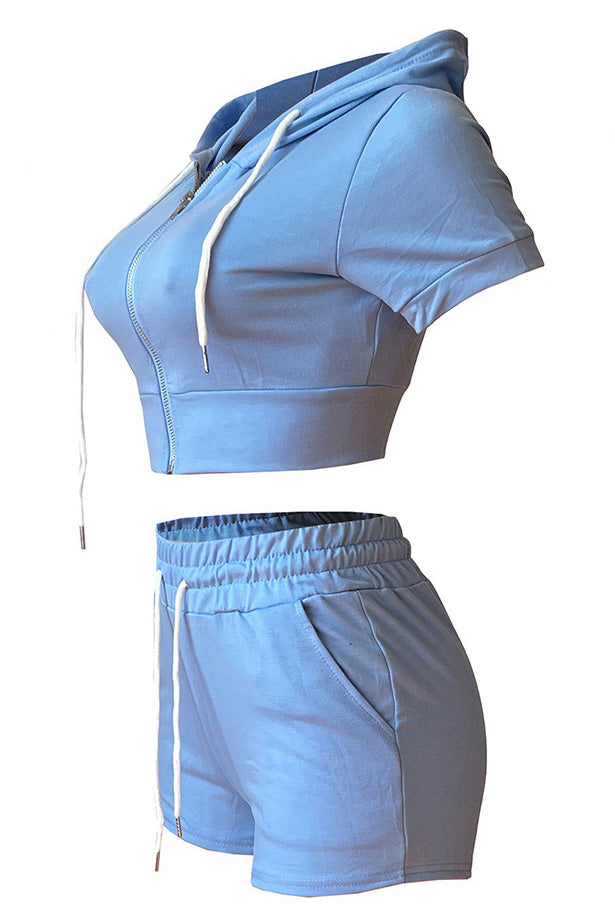 Crop Top Hoodie Short Set Lavish Daily