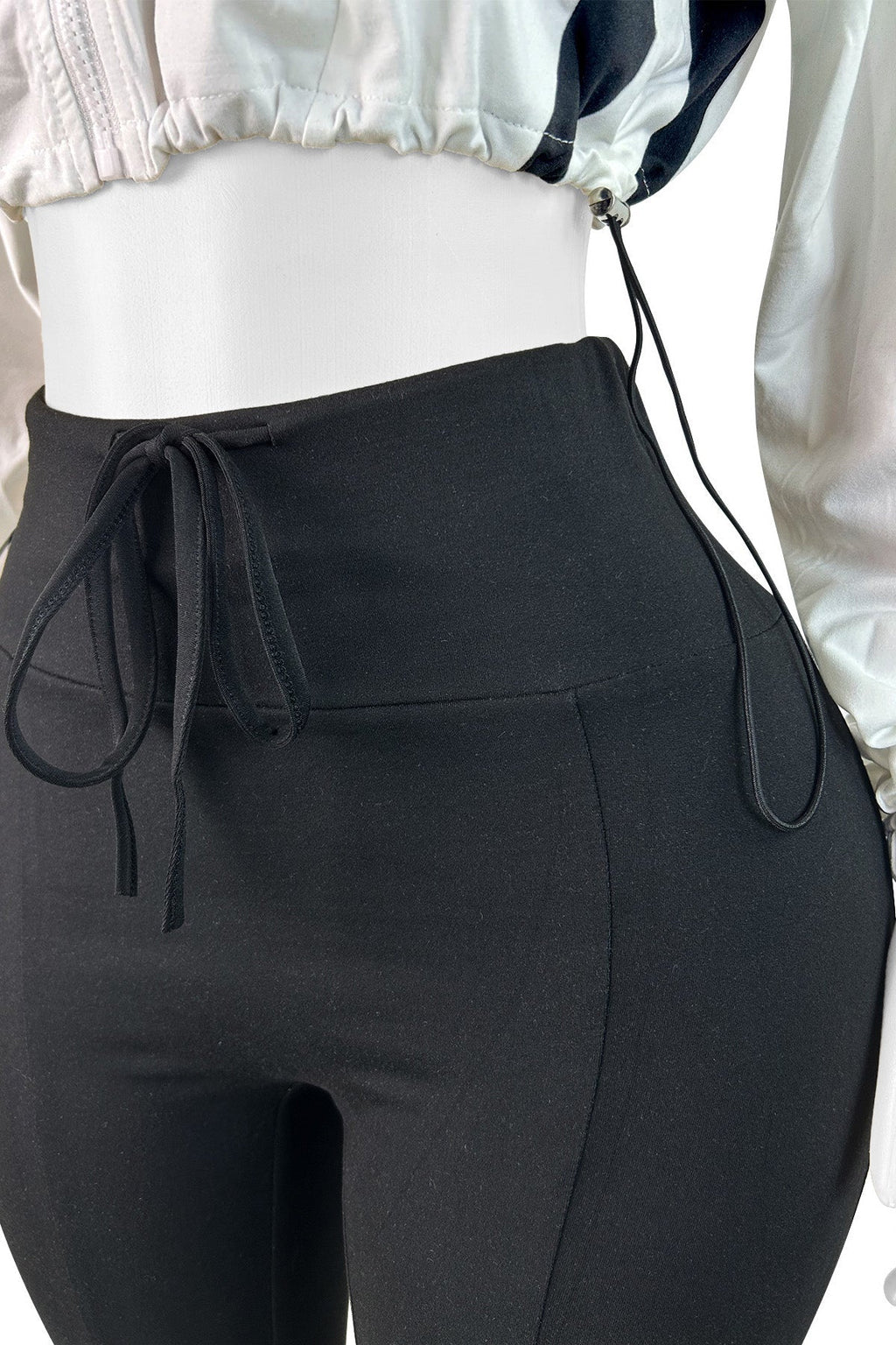 Long Sleeve Zipper Stretch High-waisted Short Set Lavish Daily