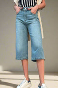 High Waist Denim Shorts with Pockets Lavish Daily