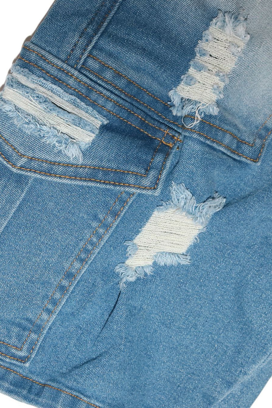 Color-Fade Ripped Jeans Shorts Lavish Daily