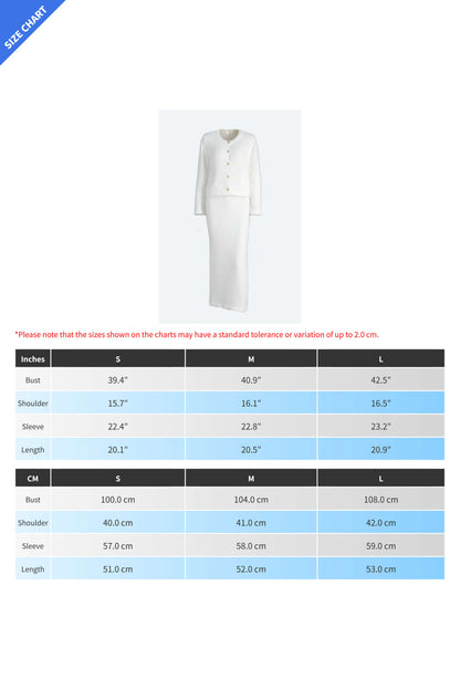 Fuzzy Long Sleeve Button Cardigan and Skirt Set Lavish Daily