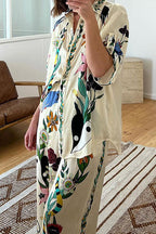 Printed Shirt and Pant Set Lavish Daily