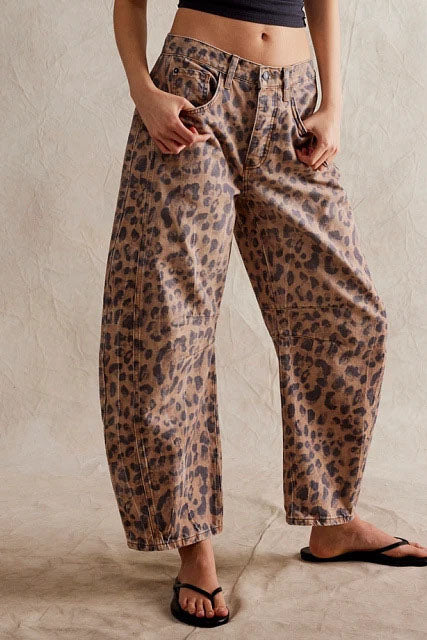 Mid Rise Barrel Jeans Lavish Daily