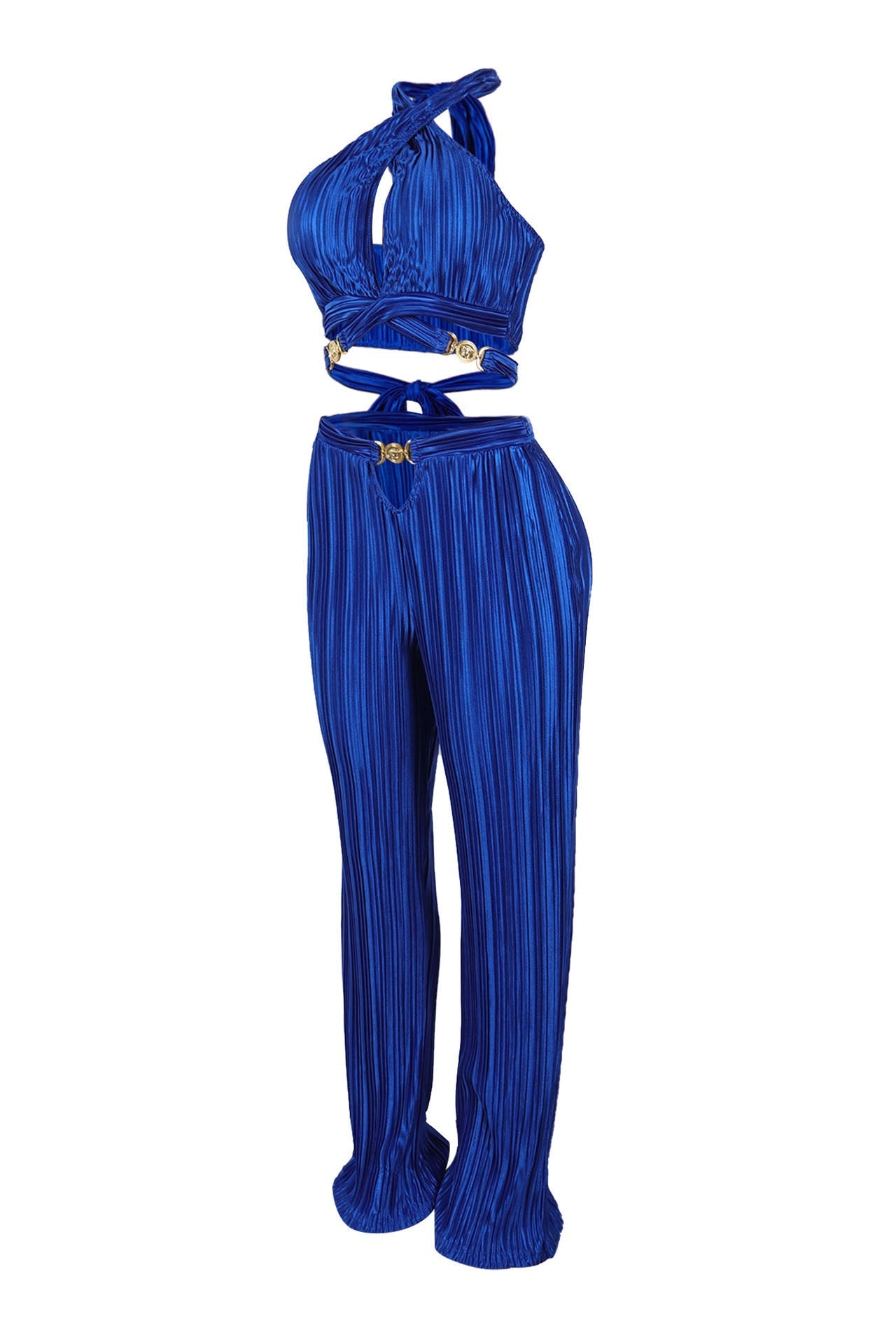 Tie-wrap Halter Backless Pant Sets Lavish Daily