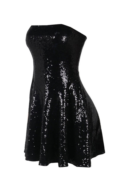 Strapless Slim Fit Sequin Dress for Party Nights Lavish Daily