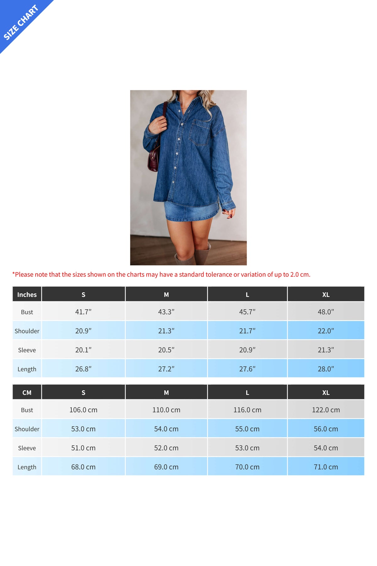 Oversized Boyfriend Denim Shirt Lavish Daily
