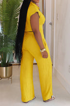 Striped Button-Up Sleeveless Jumpsuit Lavish Daily