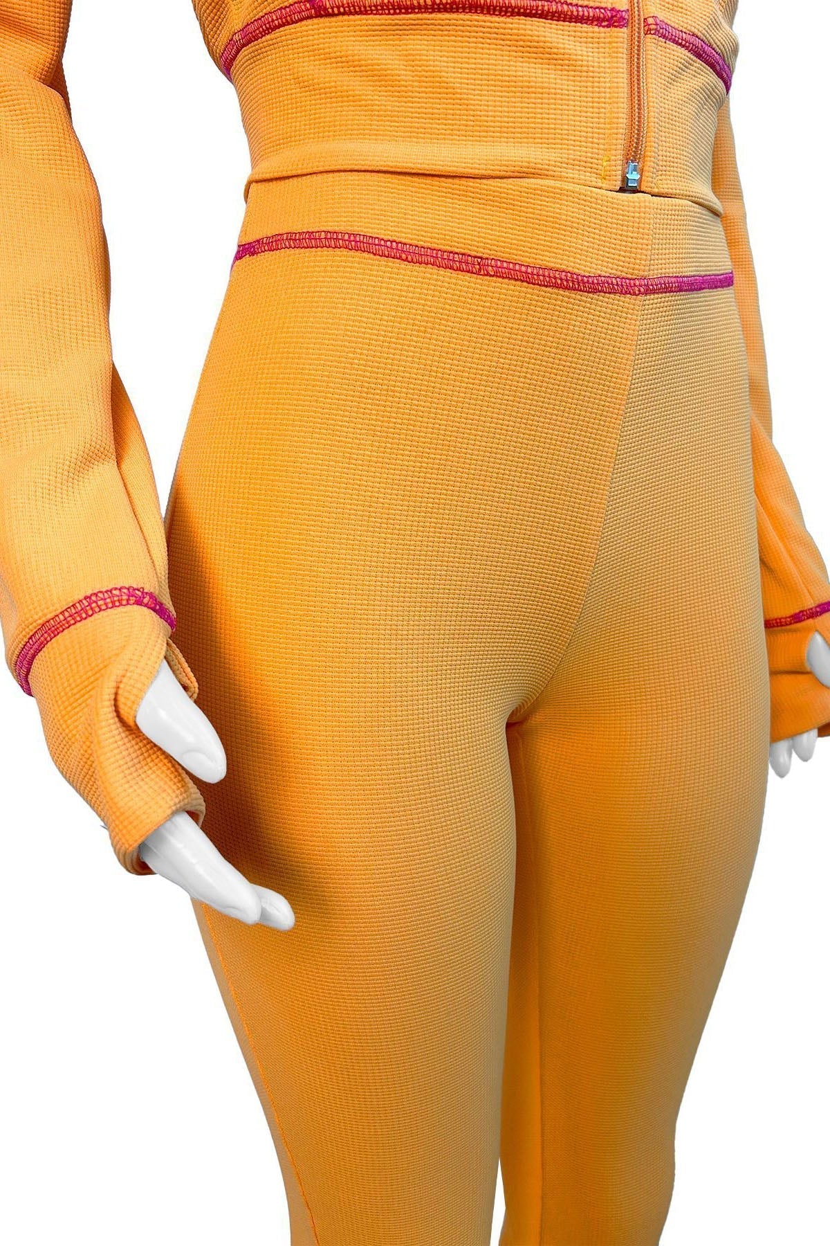 Waffle Sleeve Raglan Hooded Suit Lavish Daily