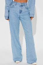 High Waist Heart Pocket Straight Leg Jeans Lavish Daily