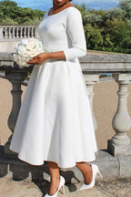 Elegant Solid Color A-Line Evening Dress Lavish Daily