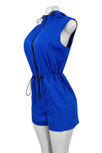 Sleeveless Drawstring Shorts Romper Lavish Daily