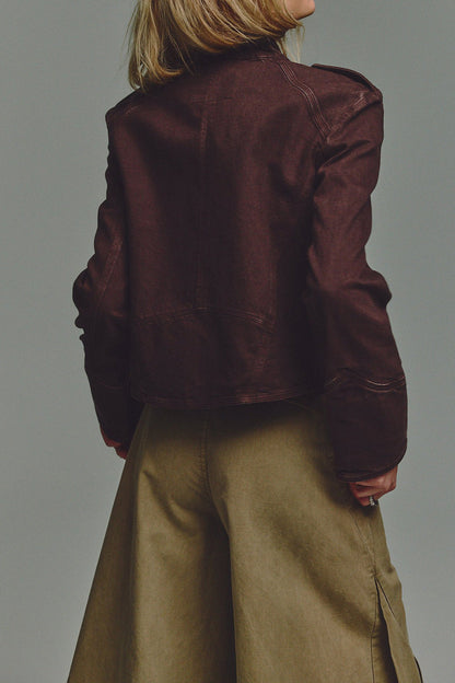 Cropped Vintage Military Band Jacket Lavish Daily