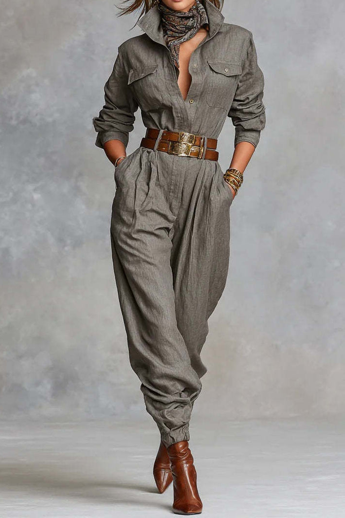 Casual Long Sleeve Jumpsuit Lavish Daily