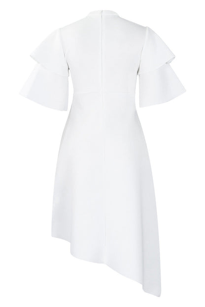 Double-Layer Ruffled Sleeve Dress Lavish Daily