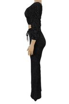 Ruched Off-the-Shoulder Crop Top & Flare Set Lavish Daily