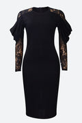 Elegant Lace Slim Fit Patchwork Sexy Dress Lavish Daily