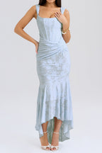 Boned Corset Mermaid Bodycon Maxi Dress Lavish Daily