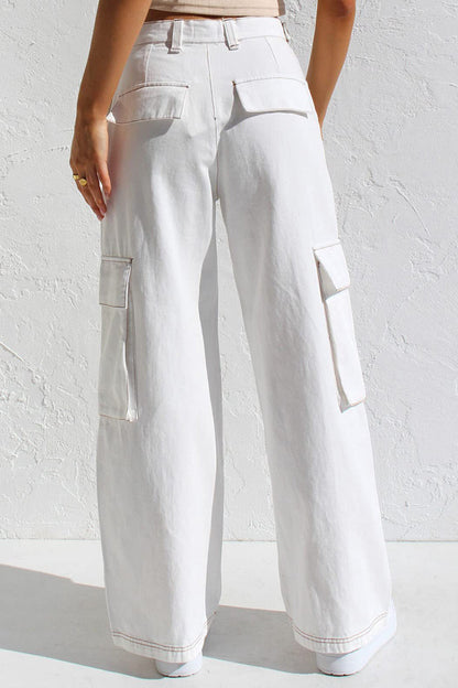 Multi Pocket Cargo Style Women’s Denim Pants Lavish Daily
