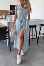 Denim Maxi Dress Lavish Daily