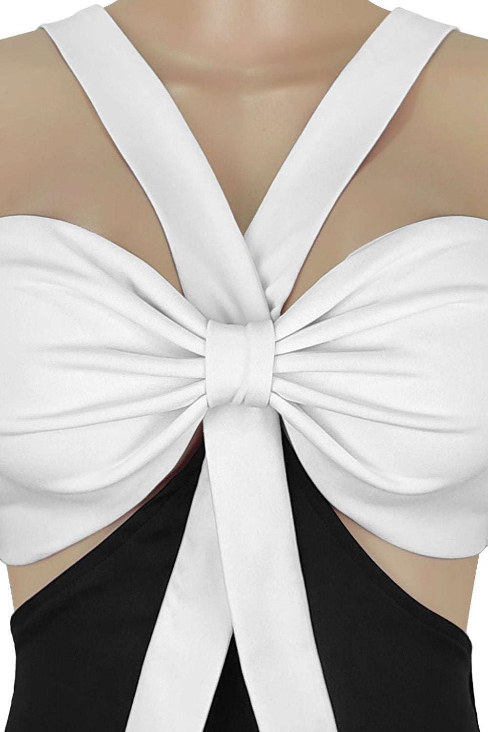 Crisscross Ribbon Cutout Jumpsuit Lavish Daily