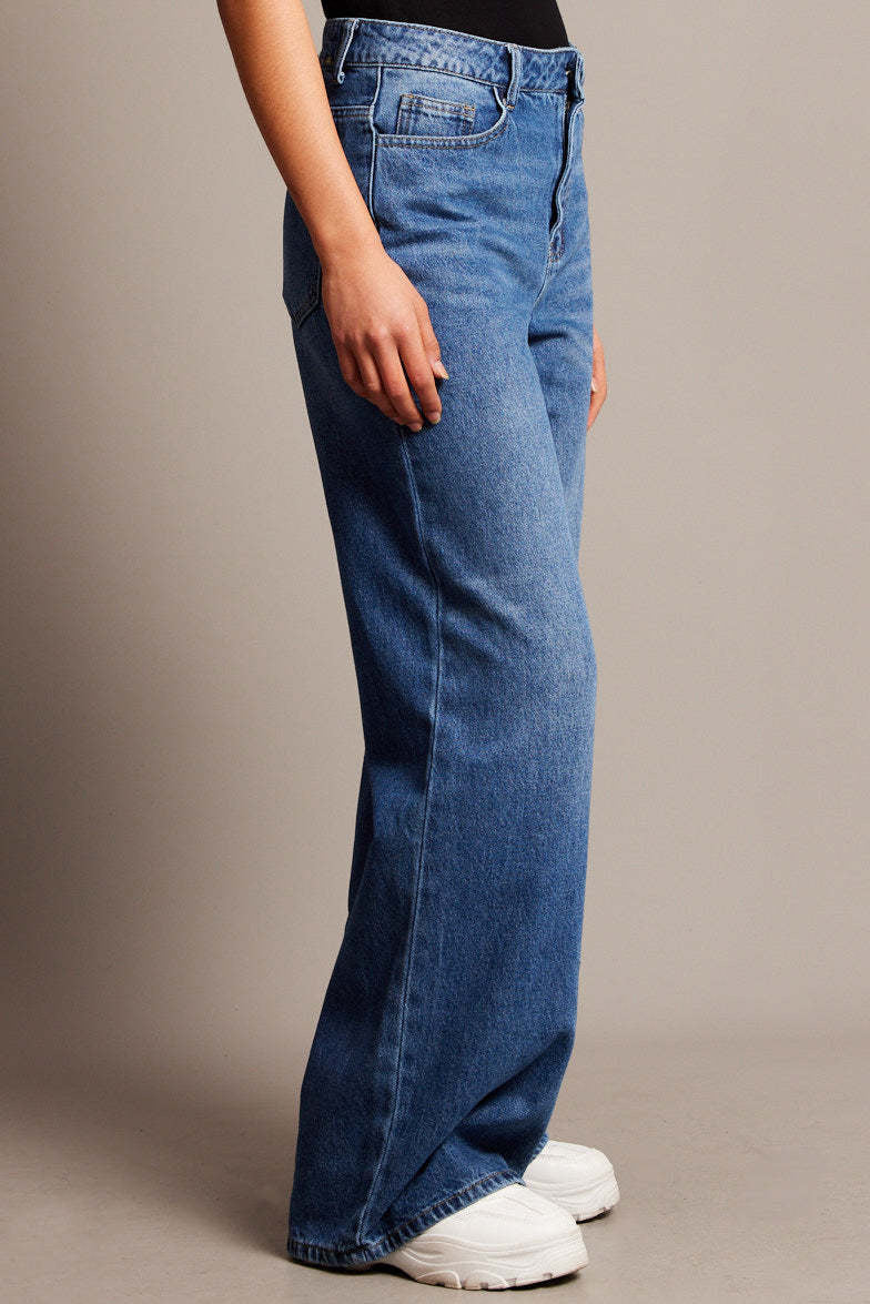High Waist Loose Wide Leg Straight Jeans Lavish Daily