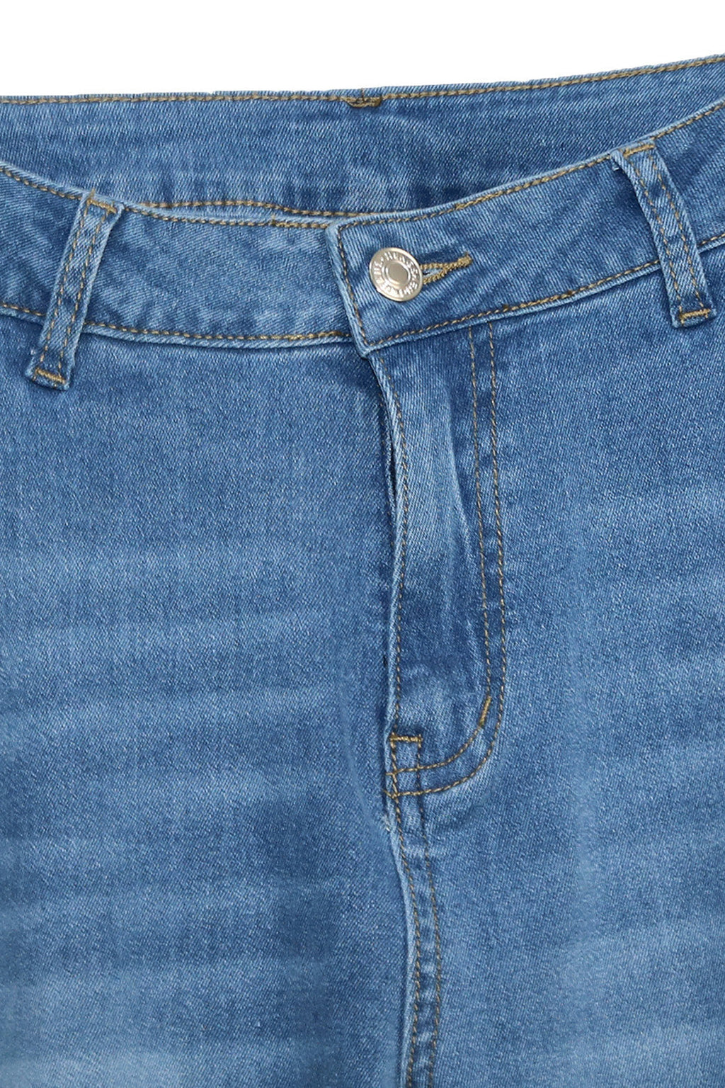 Light Blue Loose Fit Multi-Pocket Jeans Lavish Daily